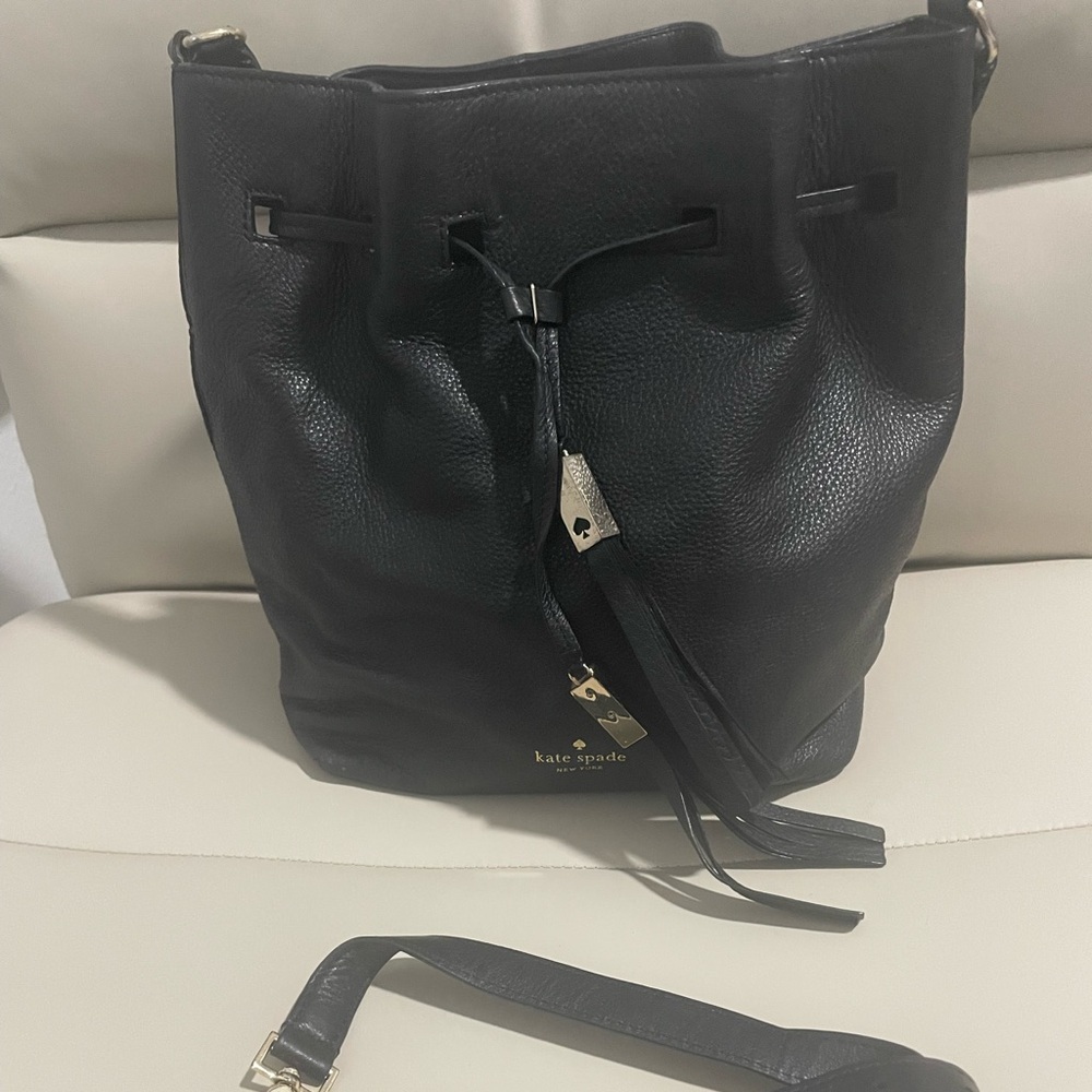 ***SOLD**KATE SPADE Genuine Pebbled Leather Bucket  bag Crossbody